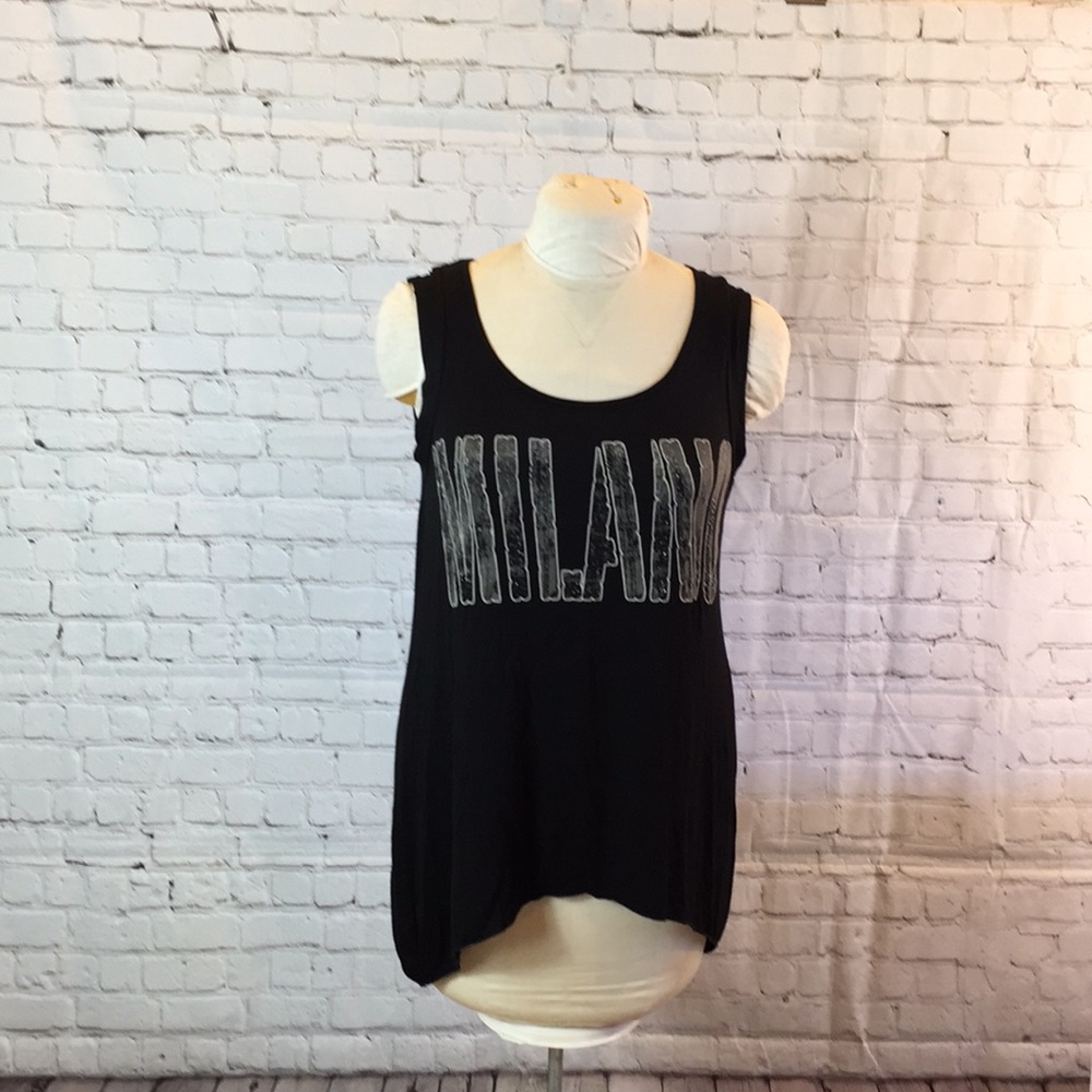 Vanilla Sugar Top Tee Black Sleeveless MILANO Medium